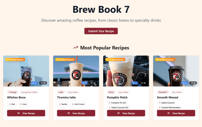 Brew Book 7 App | 7Brew Recipe App | Quicksilver Tech