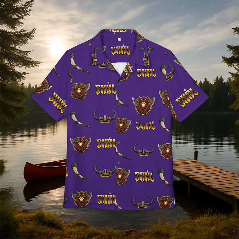 SKAL Vikings Hawaiian Shirt | Minnesota Vikings Design SKAL Vikings Hawaiian Shirt | Minnesota Vikings Design