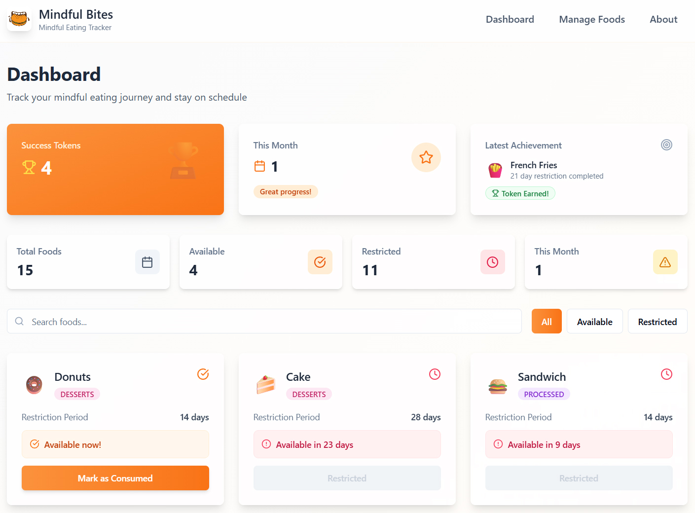 Mindful Bites Food Tracking App | Quicksilver Technologies Mindful Bites Food Tracking App | Quicksilver Technologies